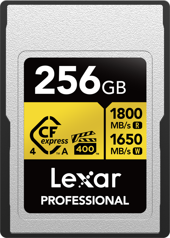 LEXAR CFexpress 4.0 Pro Gold, VPG400/IP68, R1800/W1650 (Type A) 256GB