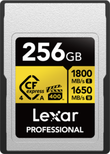 LEXAR CFexpress 4.0 Pro Gold, VPG400/IP68, R1800/W1650 (Type A) 256GB