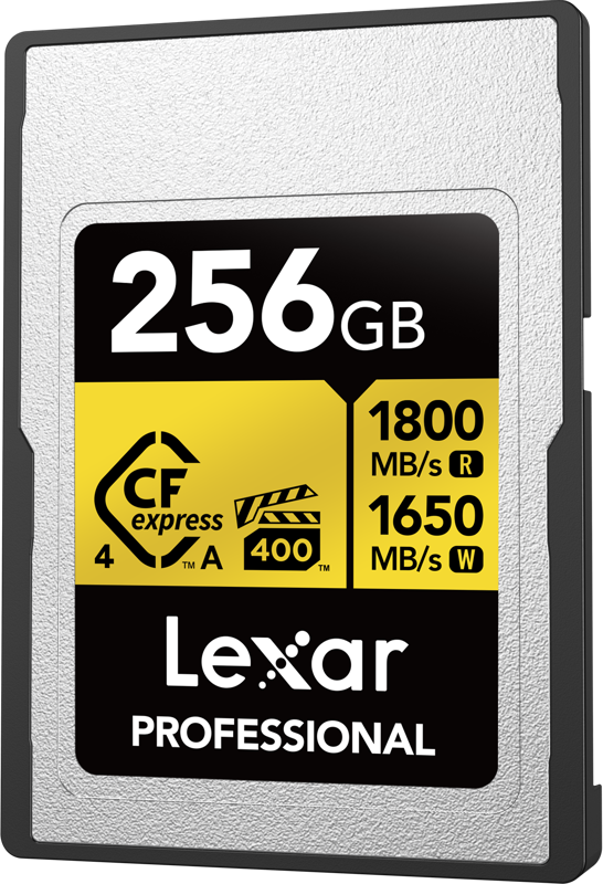 LEXAR CFexpress 4.0 Pro Gold, VPG400/IP68, R1800/W1650 (Type A) 256GB
