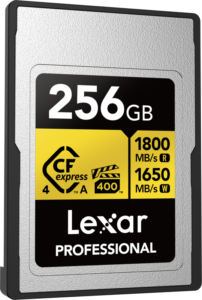 LEXAR CFexpress 4.0 Pro Gold, VPG400/IP68, R1800/W1650 (Type A) 256GB