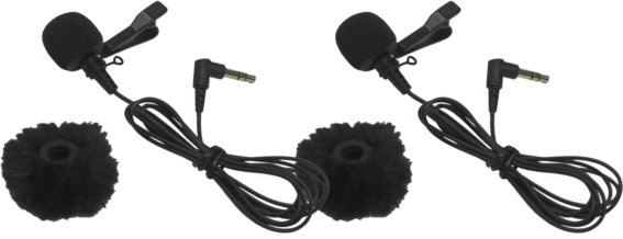HOLLYLAND Omnidirectional Lavalier Microphone (Black 2-Pack) for Lark Max 2