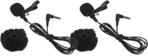 HOLLYLAND Omnidirectional Lavalier Microphone (Black 2-Pack) for Lark Max 2