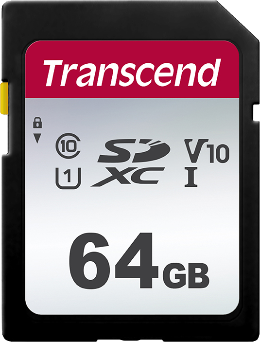 TRANSCEND Silver 300S SDXC UHS-I U1 (V10) R100/W20 64GB