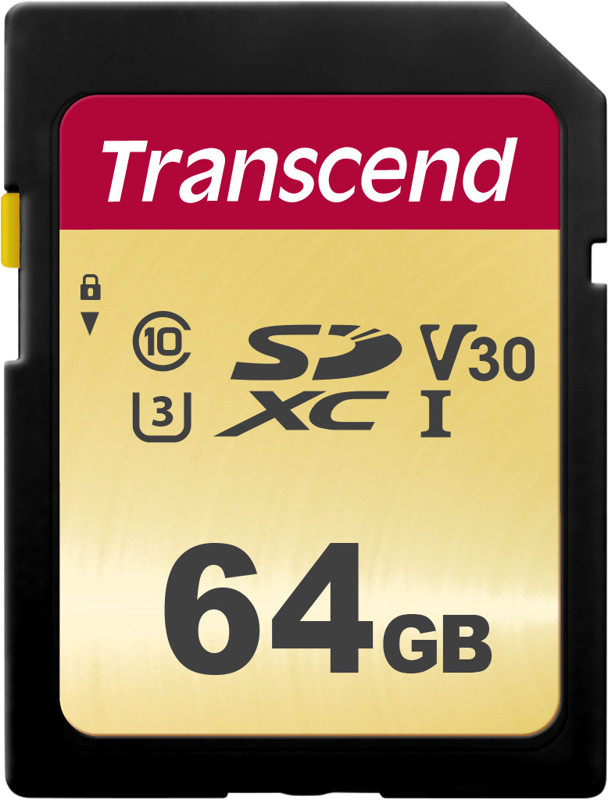 TRANSCEND Gold 500S SD UHS-I U3, MLC (V30) R95/W60 64GB