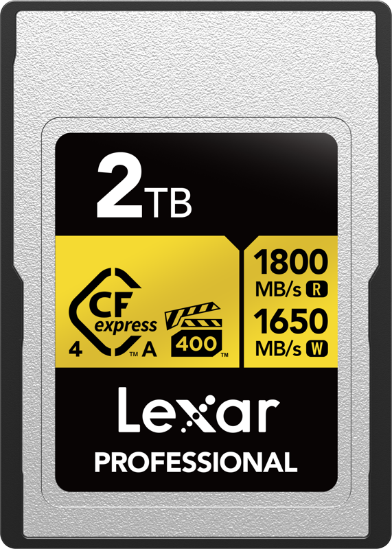LEXAR CFexpress 4.0 Pro Gold, VPG400/IP68, R1800/W1650/SW1400 (Type A) 2TB
