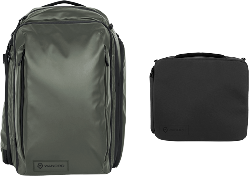 WANDRD Transit Travel Backpack Photo Bundle 45L Wasatch Green