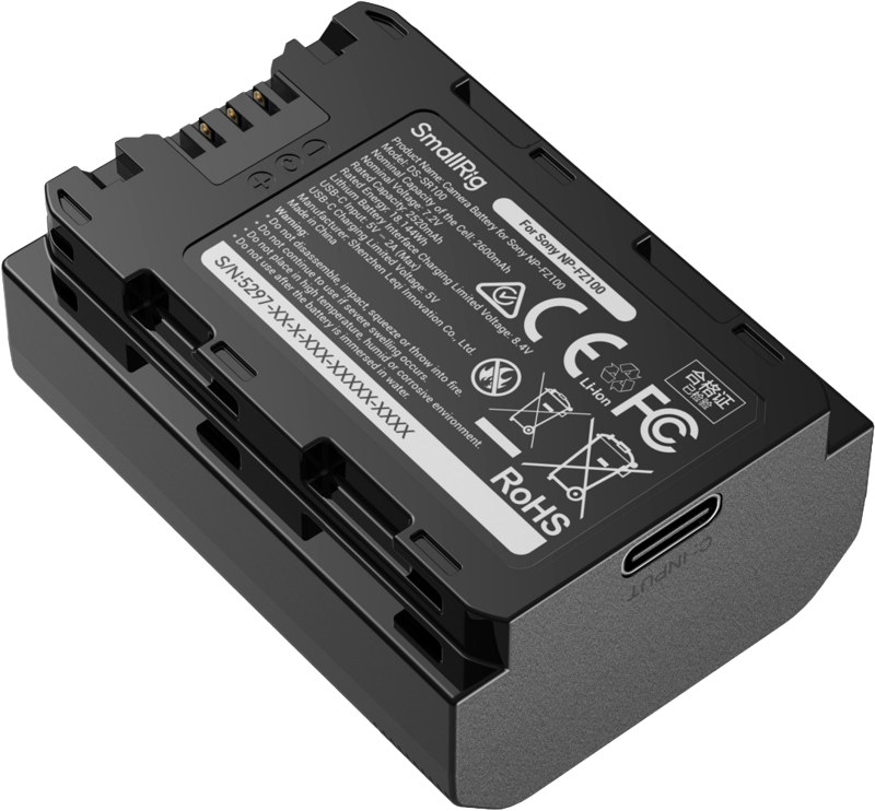 SMALLRIG 5297 USB-C Camera Battery with Power Display for Sony NP-FZ100