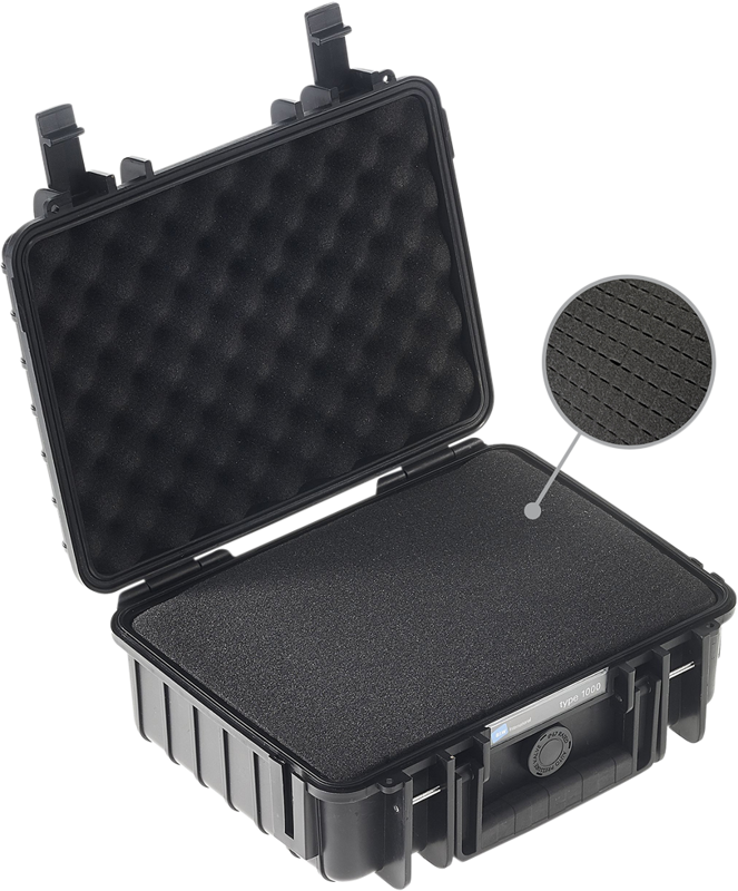 BW Outdoor Cases Type 1000 / Black (pre-cut foam)