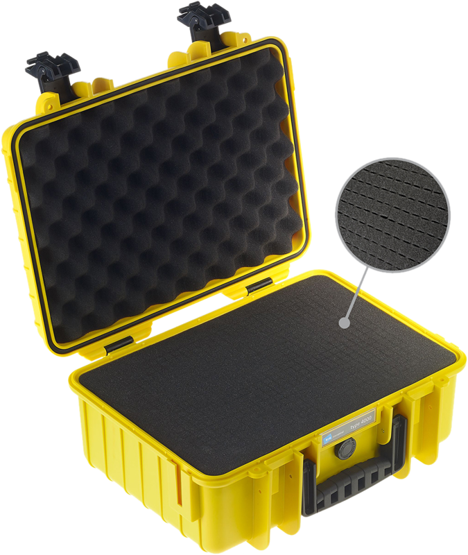 BW Outdoor Cases Type 4000 / Yellow (pre-cut foam)