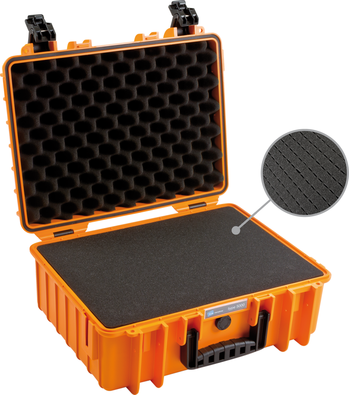 BW Outdoor Cases Type 5000 / Orange (pre-cut foam)
