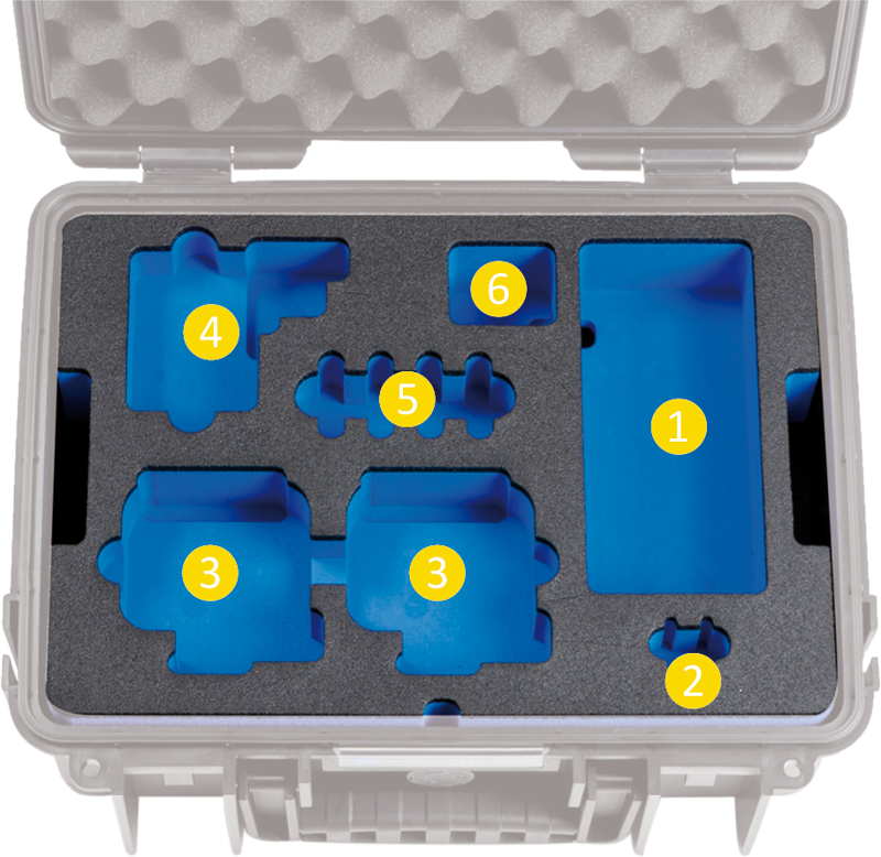 BW Outdoor Case Type 3000 for 2 GoPro Hero 8, waterproof, black