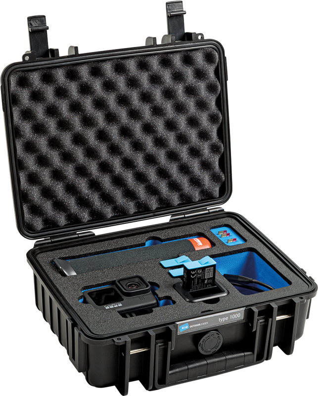 BW Outdoor Case Type 1000 for GoPro Hero 12 (fits even GoPro Hero 9/10/11), Black