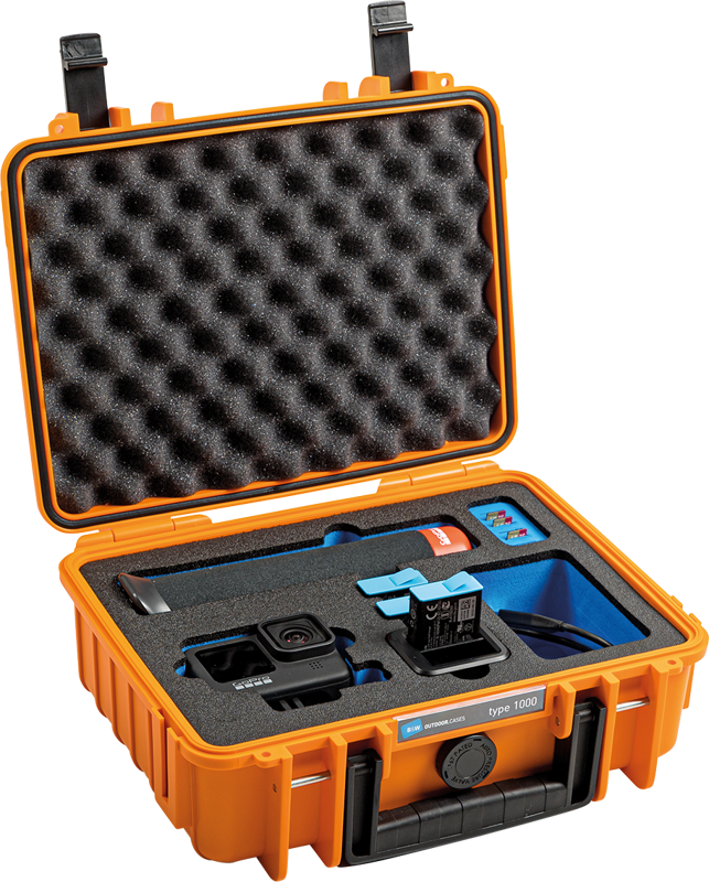 BW Outdoor Case Type 1000 for GoPro Hero 12 (fits even GoPro Hero 9/10/11), Orange