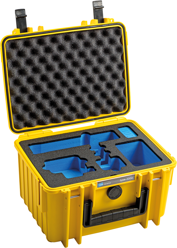 BW Outdoor Case Type 2000 for GoPro Hero 12 (fits even GoPro Hero 9/10/11), charge-in-case, Yellow