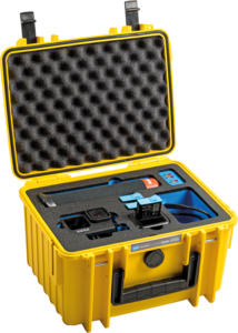 BW Outdoor Case Type 2000 for GoPro Hero 12 (fits even GoPro Hero 9/10/11), charge-in-case, Yellow