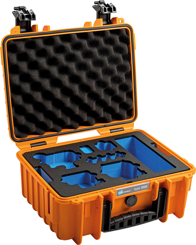 BW Outdoor Case Type 3000 for GoPro Hero 12 (fits even GoPro Hero 9/10/11), charge-in-case. Orange