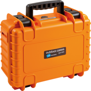 BW Outdoor Case Type 3000 for GoPro Hero 12 (fits even GoPro Hero 9/10/11), charge-in-case. Orange