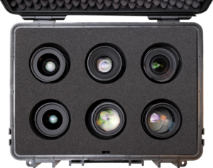 BW Outdoor Cases Type 5000 case w/ custom made foam for up to 6 Samyang VDSLR MKII cinema lens