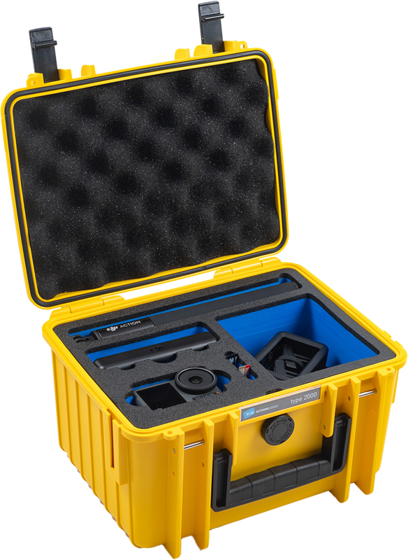 BW Outdoor Case Type 2000 for DJI Osmo Action 3 / Yellow
