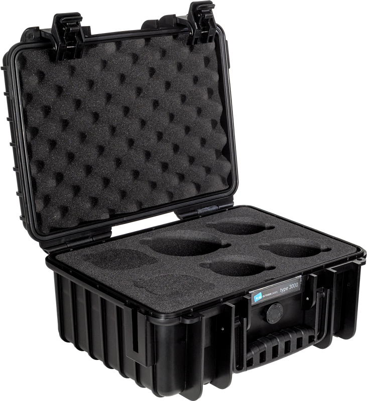 BW Outdoor Cases Type 3000 with custom foam for Samyang V-AF T1.9 Sony FE
