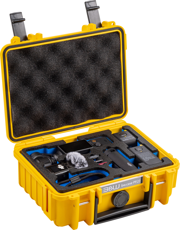 BW Outdoor Case Type 500 for DJI Osmo Pocket 3 Creator Combo, Yellow
