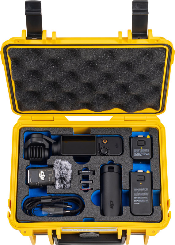 BW Outdoor Case Type 500 for DJI Osmo Pocket 3 Creator Combo, Yellow