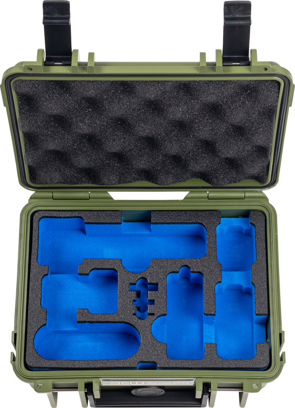 BW Outdoor Case Type 500 for DJI Osmo Pocket 3 Creator Combo, Bronze-green