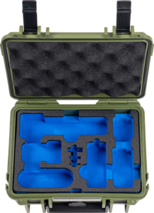 BW Outdoor Case Type 500 for DJI Osmo Pocket 3 Creator Combo, Bronze-green