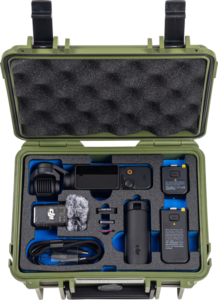 BW Outdoor Case Type 500 for DJI Osmo Pocket 3 Creator Combo, Bronze-green