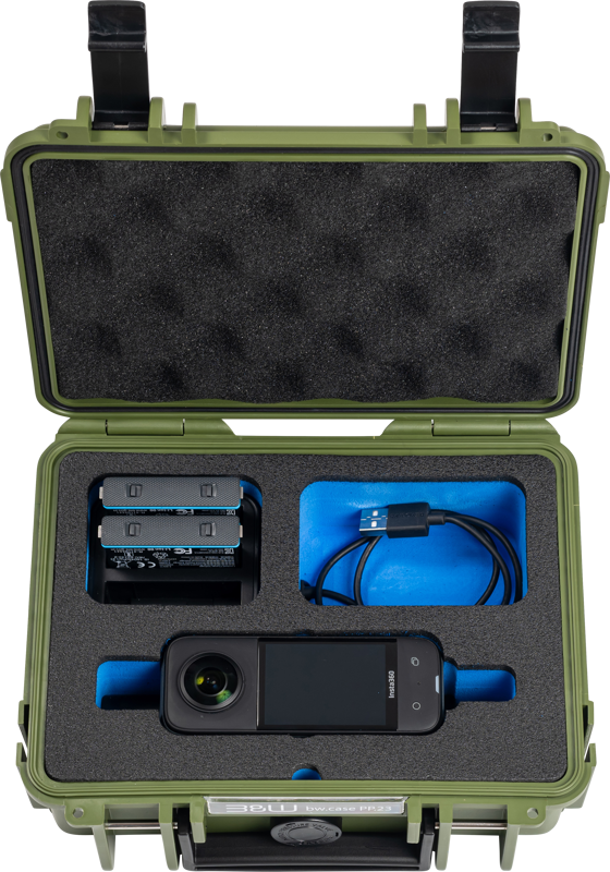 BW Outdoor Case Type 500 for Insta360 X3, bronze-green