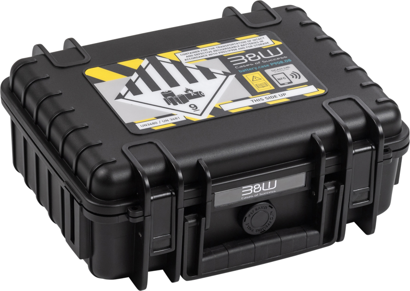 BW Outdoor Battery.case P908.08. Transport & Storage of defective lithium batteries, black