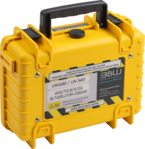BW Outdoor Battery.case P908.08. Transport & Storage of defective lithium batteries, yellow