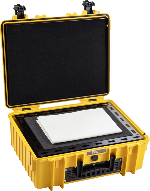 BW Outdoor Battery.case 908.8. Transport & Storage of defective lithium batteries, yellow