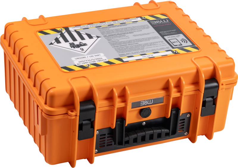 BW Outdoor Battery.case 908.8. Transport & Storage of defective lithium batteries, orange