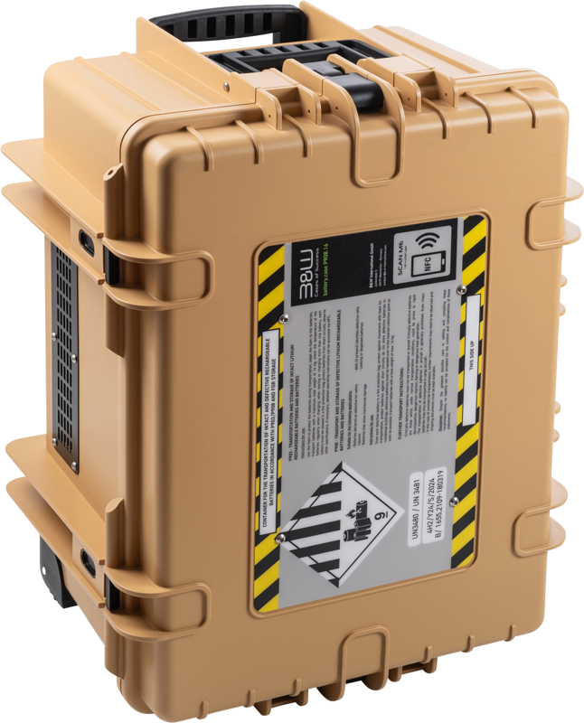 BW Outdoor Battery.case 908.16. Transport & Storage of defective lithium batteries, desert tan