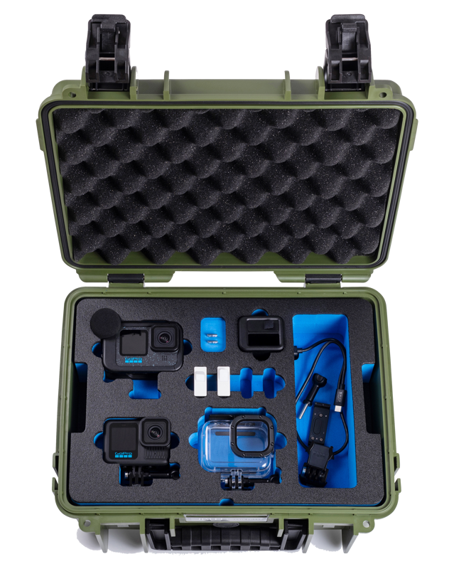 BW Outdoor Action Case Type PP.117 I for GoPro HERO 13 (fits GoPro 9-13), bronze green