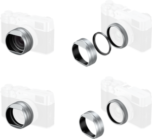 SMALLRIG 5851 UV Filter with Lens Hood Kit for FUJIFILM X100VI / X100V (Silver)
