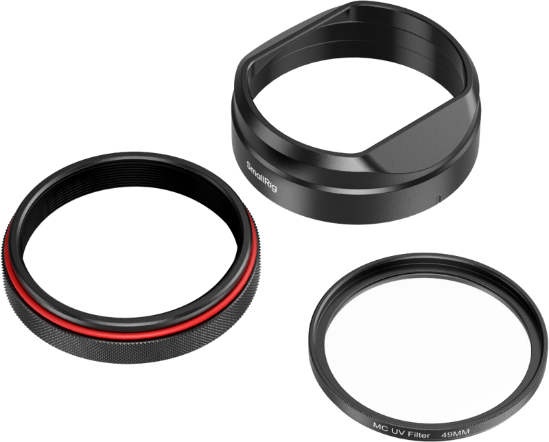 SMALLRIG 5850 UV Filter with Lens Hood Kit for FUJIFILM X100VI / X100V (Black)
