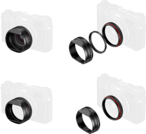 SMALLRIG 5850 UV Filter with Lens Hood Kit for FUJIFILM X100VI / X100V (Black)