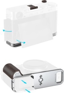 SMALLRIG 6236 L-Shaped Mount Plate with Wooden Handle for FUJIFILM X-E5 (Ebony, Silver)