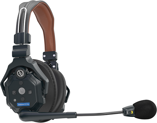 HOLLYLAND Solidcom C1 Pro-4S-DH - 4 Person Noise Cancelling Headset Intercom Double-Ear Version