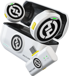 HOLLYLAND Lark M2 USB-C - Wireless Lavalier Microphone with USB-C Plug (Duo - Ivory White)