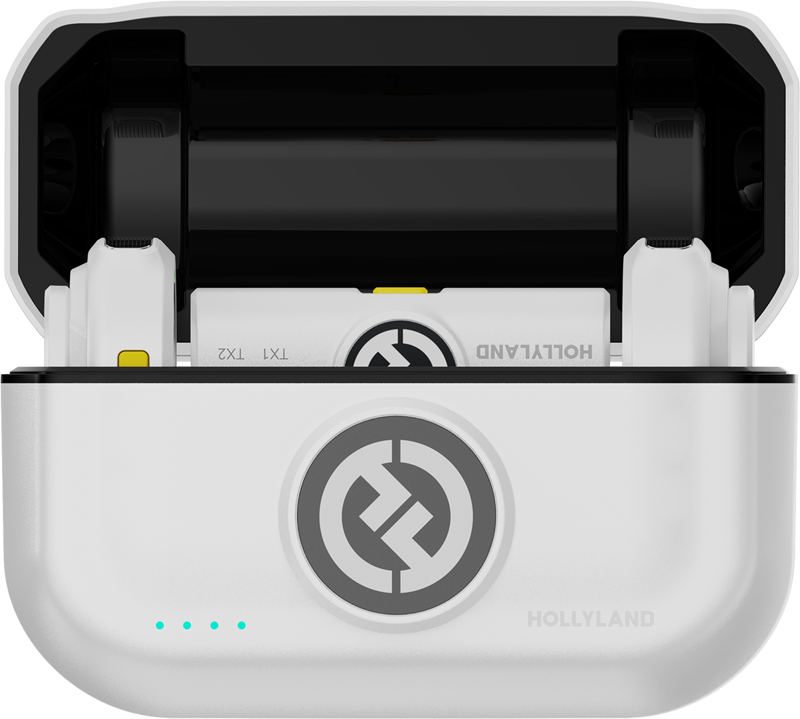 HOLLYLAND Lark M2 USB-C - Wireless Lavalier Microphone with USB-C Plug (Duo - Ivory White)