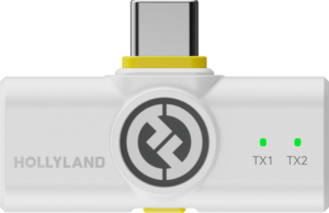 HOLLYLAND Lark M2 USB-C - Wireless Lavalier Microphone with USB-C Plug (Duo - Ivory White)