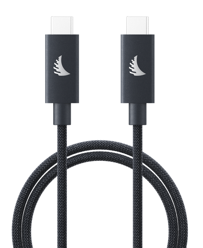 ANGELBIRD Cable I USB-C 4.0 I Solid Flex Cable I Blue Gray I 32 cm