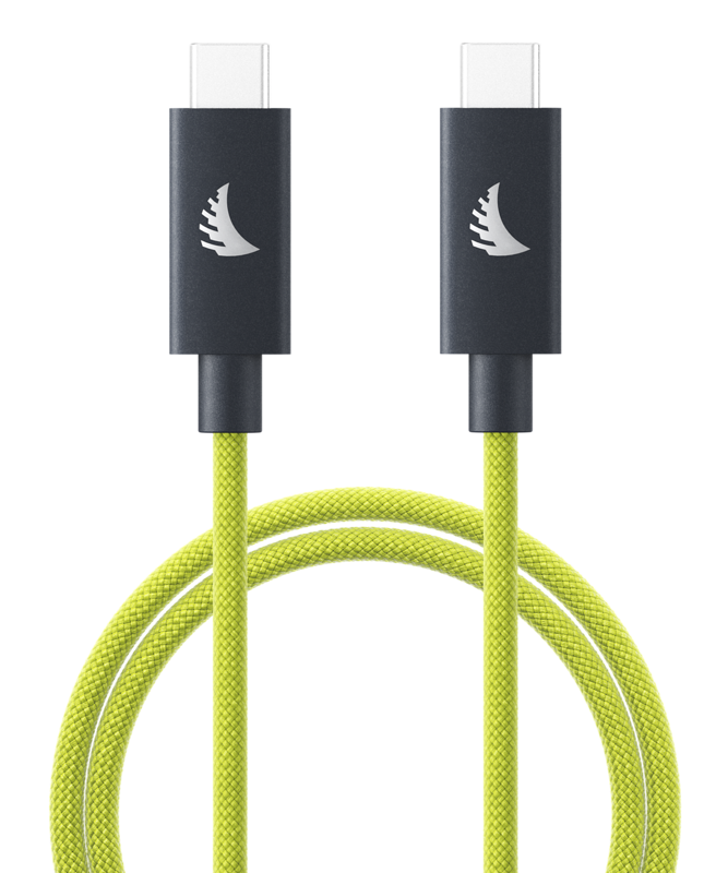 ANGELBIRD Cable I USB-C 4.0 I Solid Flex Cable I Lime I 1 m
