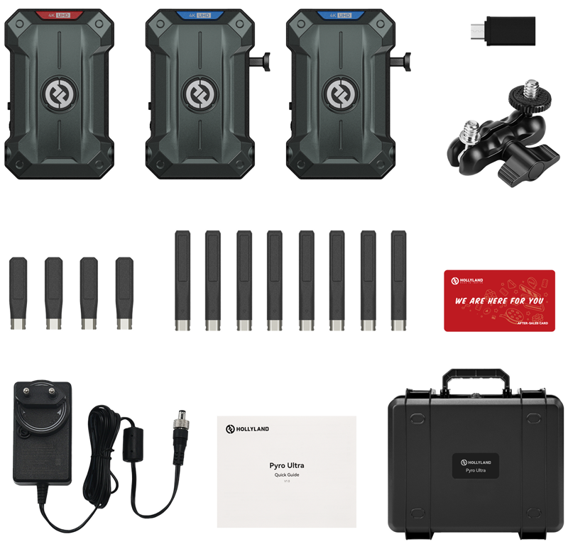 HOLLYLAND Pyro Ultra 1TX & 2RX Wireless Video Transmission System