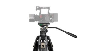 TILTA 75mm Cine Fluid Head with 2-Stage One Touch Carbon Fiber Tripod Legs (8KG) - Space Gray