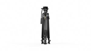 TILTA 75mm Cine Fluid Head with 2-Stage One Touch Carbon Fiber Tripod Legs (8KG) - Space Gray