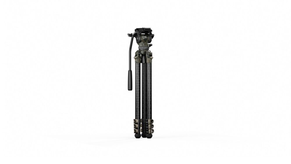 TILTA 75mm Cine Fluid Head with 3-Stage Carbon Fiber Tripod Legs (8KG) - Forest Camo